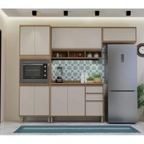 Cozinha Completa 4 Peças com Espaço para Micro-ondas e Tampo 270cm Lari Luciane Móveis