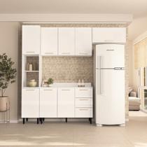 Cozinha Completa 4 Peças com Tampo Amara Branco Cozinha Completa 4 Peças com Tampo Amara Branco