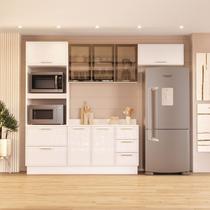 Cozinha Completa 4 Peças com Vidro Fumê e Torre Quente Amara 270x224cm