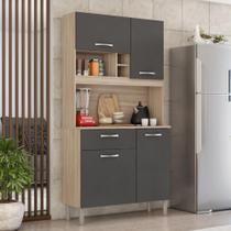 Cozinha Completa 4 Portas Marie Avena Grafito Cozinha Completa 4 Portas Marie Avena Grafito