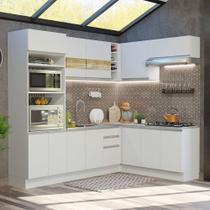 Cozinha Completa 419001 Com Armário E Balcão Branco Branco Cozinha Completa 419001 Com Armário E Balcão Branco Branco