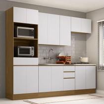 Cozinha Completa 5 Pçs Espaços Para Micro-ondas E Tampo Freijó-cinza Cristal