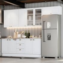 Cozinha Completa 5 Peças 100% Mdf com Portas de Vidro Americana