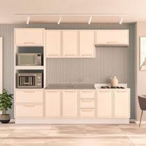 Cozinha Completa 5 Peças 224,5CMX270CM Amara Bege/Branco/Creme Cozinha Completa 5 Peças 224,5CMX270CM Amara Bege/Branco/Creme