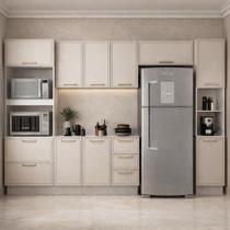 Cozinha Completa 5 Peças 224,5CMX310CM Amara Bege/Branco/Creme Cozinha Completa 5 Peças 224,5CMX310CM Amara Bege/Branco/Creme