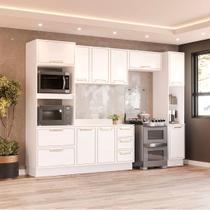 Cozinha Completa 5 Peças 225x310cm Com Torre Quente E Design Moderno Em Mdp/mdf Politorno Cozinha Completa 5 Peças 225x310cm Com Torre Quente E Design Moderno Em Mdp/mdf Politorno