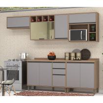 Cozinha Completa 5 Peças com Nicho para Micro-ondas e Tampo 280cm Isa Luciane Móveis Cozinha Completa 5 Peças com Nicho para Micro-ondas e Tampo 280cm Isa Luciane Móveis