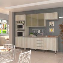 Cozinha Completa 5 Peças com Tampo e Vidro Reflecta Lis Luciane Móveis