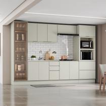 Cozinha Completa 6 Peças 100% MDF com Cristaleira e Torre Quente 2 Fornos Fineze Cozinha Completa 6 Peças 100% MDF com Cristaleira e Torre Quente 2 Fornos Fineze