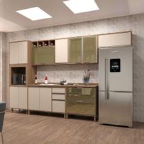 Cozinha Completa 6 Peças com Espaço para Micro-ondas e Tampo 350cm Lari Luciane Móveis