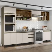 Cozinha Completa 6 Peças para 2 Fornos e Cooktop 12 Portas Aurora Espresso Móveis Duna/Cristal Cozinha Completa 6 Peças para 2 Fornos e Cooktop 12 Portas Aurora Espresso Móveis Duna/Cristal
