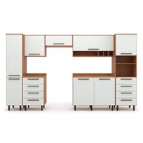 Cozinha Completa 7 Peças Evolution Plus Freijo Com OffWhite Cozinha Completa 7 Peças Evolution Plus Freijo Com OffWhite