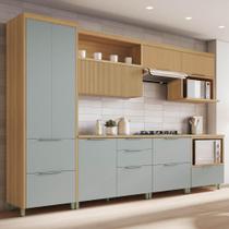 Cozinha Completa 7 Portas 7 Gavetas 100% Mdf Nesher Marquesa Nature/verde Cozinha Completa 7 Portas 7 Gavetas 100% Mdf Nesher Marquesa Nature/verde