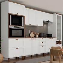 Cozinha Completa 8pçs 10Pts 6Gav Iluminata Branco/Ebano