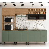 Cozinha Completa 9 Portas 3 Gav 100% MDF MX Móveis Toscana