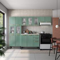 Cozinha Completa Aço 2 Gav 14 Portas Colors Verde Bertolini Cozinha Completa Aço 2 Gav 14 Portas Colors Verde Bertolini