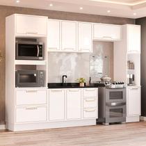 Cozinha Completa Amara 10 Portas 4 Gavetas 40250086 Branco - Politorno Cozinha Completa Amara 10 Portas 4 Gavetas 40250086 Branco - Politorno