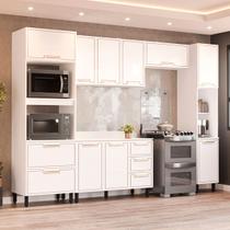 Cozinha Completa Amara 10 Portas 4 Gavetas 40250092 Branco - Politorno Cozinha Completa Amara 10 Portas 4 Gavetas 40250092 Branco - Politorno