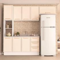 Cozinha Completa Amara 8 Portas 3 Gavetas 40250084 Branco/Creme - Politorno