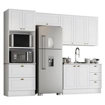 Cozinha Completa Americana 4 Peças Branco com Torre Quente 2 Fornos - Móveis Henn