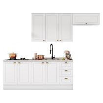 Cozinha Completa Americana 5 Peças sem Vidro Branco - Móveis Henn