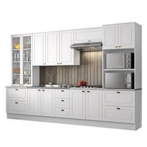 Cozinha Completa Americana 6 Peças com Torre Quente 2 Fornos Branco - Móveis Henn Cozinha Completa Americana 6 Peças com Torre Quente 2 Fornos Branco - Móveis Henn