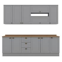 Cozinha Completa Americana 7 Peças com Tampo - Móveis Henn