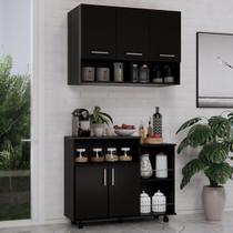 Cozinha Completa Armário 3 Portas e Balcão Fruteira para Microondas Móveis Bonatto