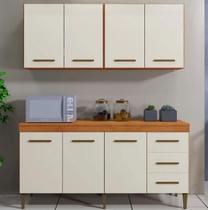 Cozinha Completa Atenas 7 Portas 3 Gavetas Kaiki Móveis - Nature/Off
