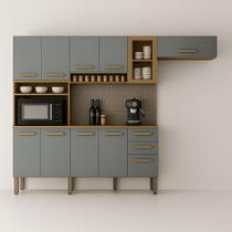 Cozinha Completa Athenas 10 Portas e Nichos e 1 Porta com Vidro Reflecta Mobilihouse