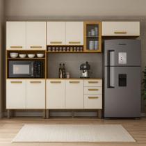 Cozinha Completa Athenas 10 Portas E Nichos Mobilihouse Cinamomo/off White Acetinado Cozinha Completa Athenas 10 Portas E Nichos Mobilihouse Cinamomo/off White Acetinado