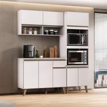 Cozinha Completa Atlanta Fit 2 Portas 1 Gaveta 165cm Branca Móveis Carraro