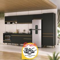 Cozinha Completa Balcão para Cooktop Veneza MP2277 Multimóveis Brinde Jogo de Panelas Tramontina