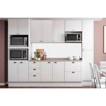 Cozinha Completa Bella 9 Peças (2Aéreos+2Balcões+1Paneleiro+1TorreQuente+3Complementos) C9P24 Branco - Carraro Cozinha Completa Bella 9 Peças (2Aéreos+2Balcões+1Paneleiro+1TorreQuente+3Complementos) C9P24 Branco - Carraro