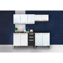 Cozinha Completa Bertolini 4 Peças CZ118 Branco/Preto Cozinha Completa Bertolini 4 Peças CZ118 Branco/Preto
