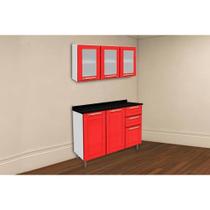 Cozinha Completa Bertolini Colors 2 Peças Branco/Vermelho