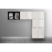 Cozinha Completa Bertolini Evidence 3 Peças Branco/Preto Cozinha Completa Bertolini Evidence 3 Peças Branco/Preto