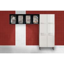 Cozinha Completa Bertolini Evidence 3 Peças Branco/Preto Cozinha Completa Bertolini Evidence 3 Peças Branco/Preto