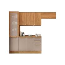 Cozinha Completa Botanic 5 Peças (2 Armários + 1 Balcão + 1 Paneleiro + 1 Complemento) M659 Nogueira/Fendi - Kappesberg Cozinha Completa Botanic 5 Peças (2 Armários + 1 Balcão + 1 Paneleiro + 1 Complemento) M659 Nogueira/Fendi - Kappesberg
