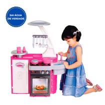 Cozinha Completa Brinquedo Sai Água De Verdade Com Acessório Kit Microondas Pia Fogãozinho Sorvete