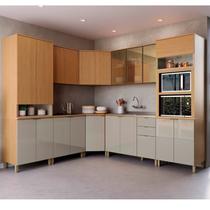 Cozinha Completa com 8 Modulos 20 Portas e 2 Gavetas Karine Ii
