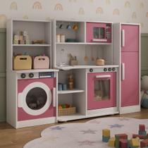 Cozinha Completa Com Lavanderia Brinquedo Infantil 100% MDF