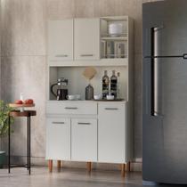 Cozinha Completa Compacta Armário com Gaveta Multiuso Organizador 5 Portas Móveis Bonatto