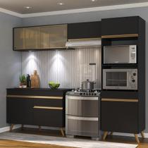 Cozinha Completa Compacta Armário + Led FL2017 Multimóveis Cozinha Completa Compacta Armário + Led FL2017 Multimóveis