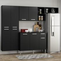 Cozinha Completa Compacta Balcão Preto