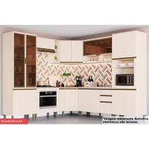 Cozinha Completa Connect 12 Peças (4 Armários + 2 Paneleiros + 4 Balcões + 2 Complementos) C5P78 Off White - Henn