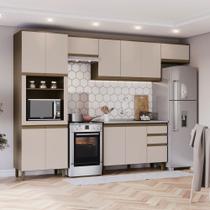 Cozinha Completa Connect 12 Portas 2 Gavetas 100% Mdf Duna/Cristal - Henn Cozinha Completa Connect 12 Portas 2 Gavetas 100% Mdf Duna/Cristal - Henn