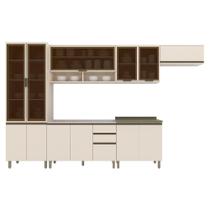 Cozinha Completa Connect 6 Peças com Cristaleira - Móveis Henn