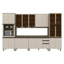 Cozinha Completa Connect 6 Peças com Torre Quente 1 Forno e Cristaleira - Móveis Henn Cozinha Completa Connect 6 Peças com Torre Quente 1 Forno e Cristaleira - Móveis Henn