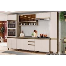 Cozinha Completa Connect 8 Peças (2 Armários + 2 Balcões + 2 Paneleiros + 2 Complementos) C8P09 Duna/Cristal - Henn Cozinha Completa Connect 8 Peças (2 Armários + 2 Balcões + 2 Paneleiros + 2 Complementos) C8P09 Duna/Cristal - Henn